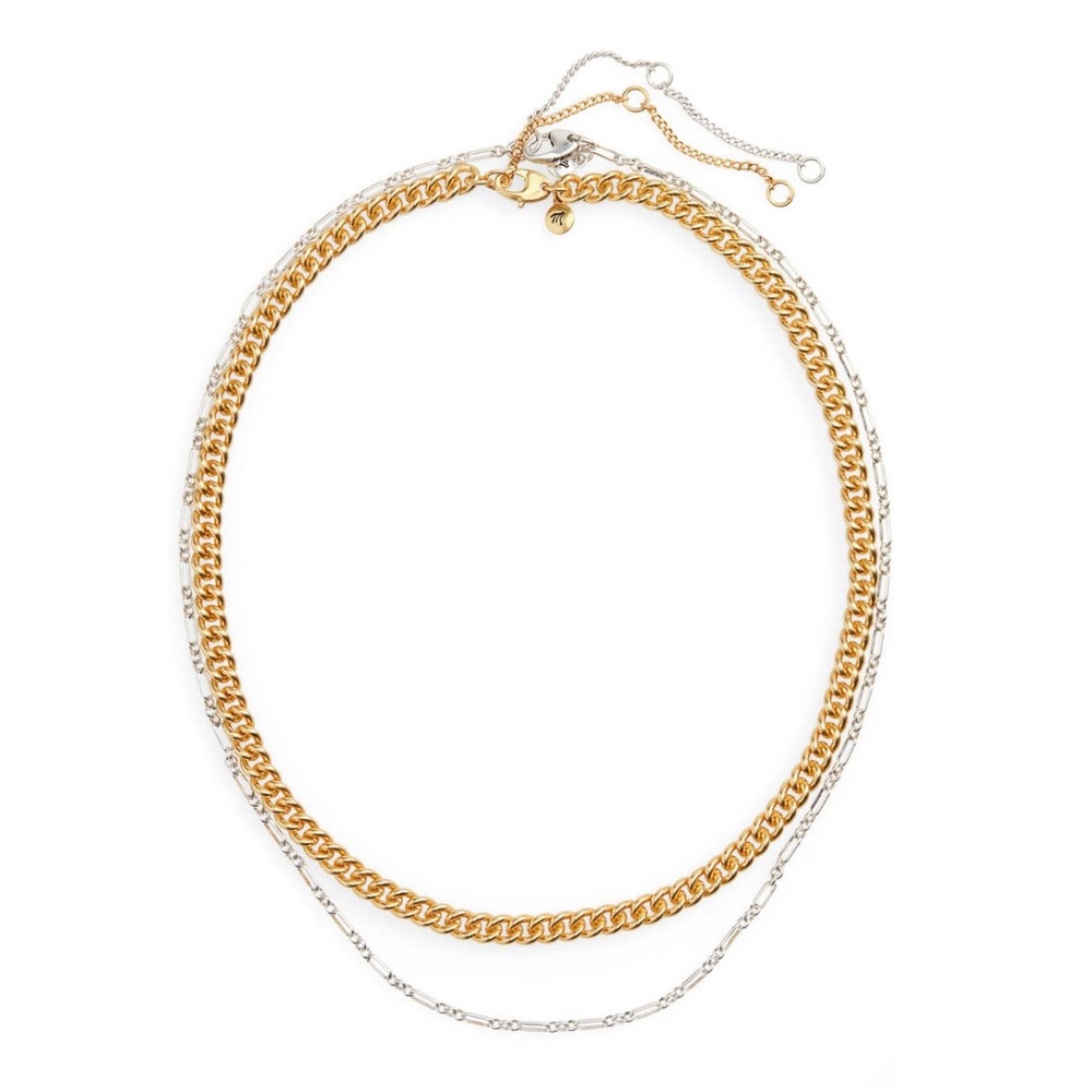 Madewell Set of 2 Mixed Metal Chain Necklaces
